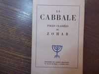 La cabbale. Pages classés du Zohar.