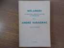 M&eacute;langes de Pr&eacute;histoire, d'Arch&eacute;ocivilisation et d'Ethnologie offerts &agrave; Andr&eacute; VARAGNAC.. VARAGNAC Andr&eacute; - MARCEL Gabriel