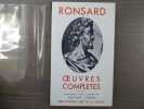 Oeuvres complètes. Tome I.. RONSARD