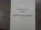 Un Grand Peintre Lyonnais Ren&eacute; CHANCRIN 1911-1981.. GIRARD Jean-Jacques
