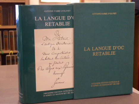 La LANGUE D'OC RETABLIE dans ses principes.. FABRE D'OLIVET Antoine