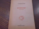 HIVERNAGE. Po&eacute;sies posthumes.. BRAUQUIER Louis