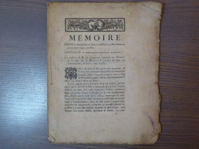 MEMOIRE pour la demoiselle LE GAY D'OLIVA, fille mineure, émancipée d'âge, accusée  contre M. le Procureur Général, accusateur   en présence de M. le Cardinal-Prince De ROHAN, de la dame de la MOTTE-VALOIS, du sieur De CAGLIOSTRO, & autres   tous co-accus