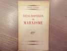DESCRIPTION du MARXISME.. CAILLOIS Roger