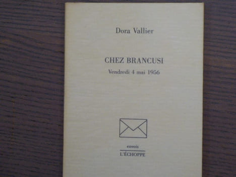 Chez BRANCUSI. Vendredi 4 Mai 1956.. VALLIER Dora