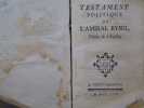 Testament politique de l'AMIRAL BYNG.. BYNG L'Amiral