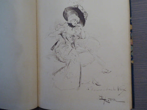 Le Cas du Vidame, par l'Académicien d'estampes. DESSIN ORIGINAL signé d'Albert ROBIDA.. BEAUMONT L. ( De ) - ROBIDA Albert
