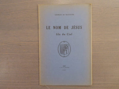 LE NOM DE JESUS fils du Ciel.