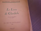Le Livre de CLARIBELE.. PESTOUR Albert