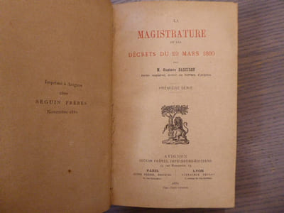 La MAGISTRATURE et les décrets du 29 mars 1880.