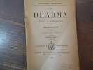 Le DHARMA Trois Conférences.. BESANT Annie
