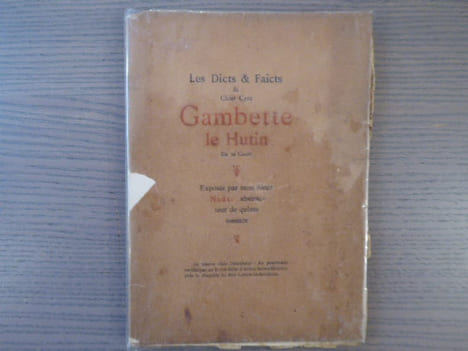 Les dicts et faicts du Chier Cyre GAMBETTE Le HUTIN en sa court exposés par mon Sieur NADAR, abstracteur de quinte essence.. NADAR - Félix TOURNACHON ...