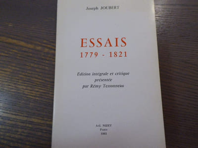 ESSAIS 1779-1821. Edition intégrale et critique présentée par Remy Tessonneau.