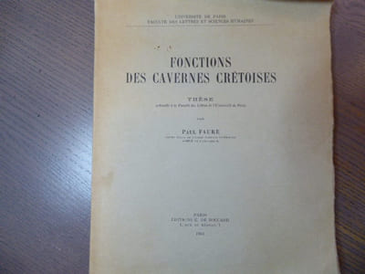 Fonctions des Cavernes Crétoises.