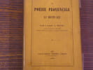 La Po&eacute;sie Proven&ccedil;ale au Moyen-Age.. BAYLE A.