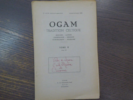 OGAM Tradition Celtique - Histoire - Langue - Archéologie - Religion - Numismatique - Folklore. TOME X.  L'Art religieux de CINNAMUS.. VICHY Et LEZOUX