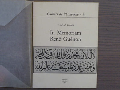 IN MEMORIAM René GUENON. Cahiers de l'Unicorne - 9.