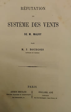 refutation des vents
extrait de la revue maritime et coloniale mai-juin et juillet 1863. M.J Bourgois capitain de vaisseau
Maury