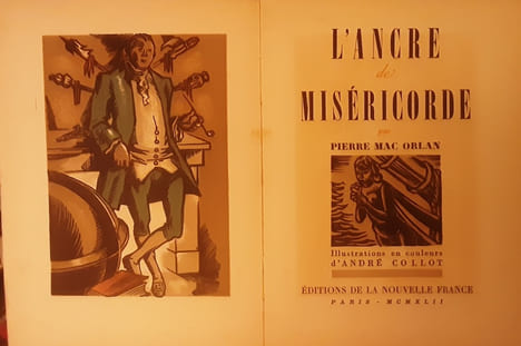 L'ancre des misericordes illustre par Andre Collot. Pierre mac orlan
