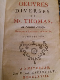 Oeuvres diverses de Mr. Thomas. Tome second.
Thomas, Antoine Léonard