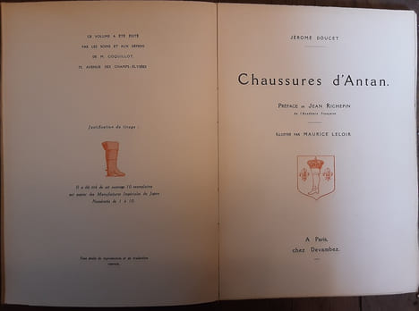 Chaussures d’antan. Jérôme doucet
