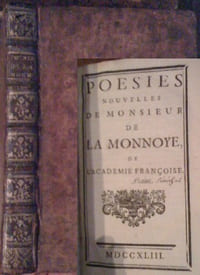 poésies nouvelles de Monsieur de la Monnoye de l'académie française.
