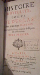 Histoire d'Hypolite, comte de Duglas. contesse d''aulnoy Marie-Catherine d'.