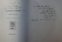 Dediche per Lionello Fiumi.,
PÉZARD ANDRÉ (presentazione di).
Edité par Sommaruga, Verona, 1974