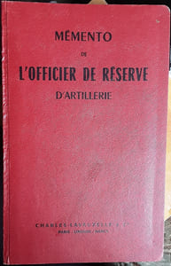 Memento de l’officier de reserve d’artillerie 