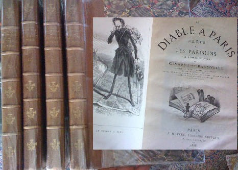 Diable à Paris (le). Paris et les Parisiens à la plume et au crayon par Gavarni - Grandville - Bertall - Cham - Dantan - Clerget - Balzac - Octave ...