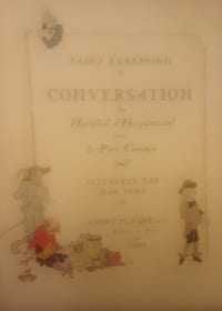 Conversation du Maréchal d'Hocquincourt avec le Père Canaye. Illustré par Jean Priet.
Saint-Évremont