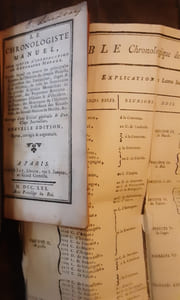 Le Chronologiste manuel pour servir d'introduction au Géographe manuel dans lequel on trouve les principales époques de l'histoire de chaque peuple, la succession des patriarches, juges et rois hébreux, et tous les souverains des grandes et petites monarchies de l'Antiquité, des Empereurs romains, d'Orient, d'Occident, des Papes, monarques de l'histoire moderne, des possesseurs des grands fiefs, des Grands-Maîtres de Malthe [Malte], etc...