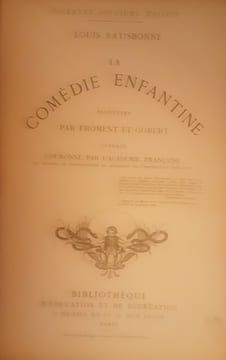 LA COMEDIE ENFANTINE 
VIGNETTES PAR GOBERT ET FROMENT  
De la COLLECTION J. HETZEL.
La comédie enfantine . Louis ratisbonne 