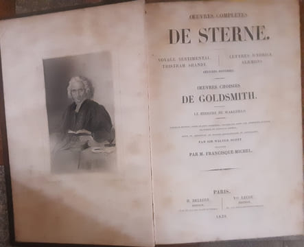 Oeuvres complètes de Sterne. Oeuvres choisies de Goldsmith. Nouvelle édition, ornée de huit vignettes, revue et augmentée de notices biographiques et ...