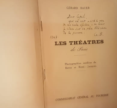 Les theatres de paris . Gerard bauer