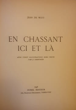 En chassant ici et la. Jean de witt