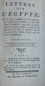 Lettres sur l’egypte