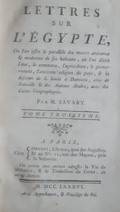 Lettres sur l’egypte