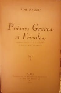 POEMES GRAVES & FRIVOLES
 Bandeaux originaux de G.Pastre