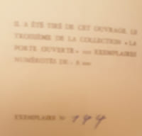 Le Chroniqueur de l'An Pire. ( Tirage unique, numéroté, à 200 exemplaires ).
Marcel Béalu.