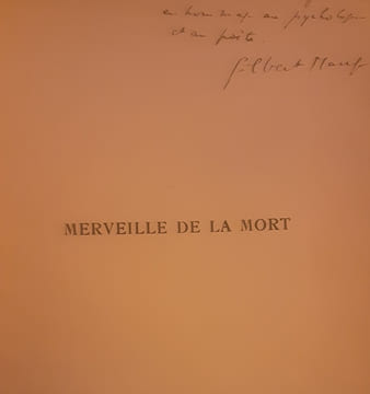 Merveille de la mort
Carnets littéraires serie francaise. Gilbert mauge