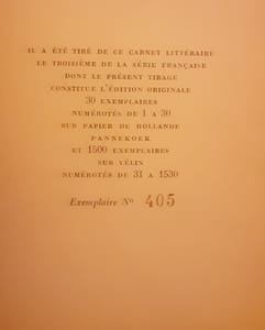Merveille de la mort
Carnets littéraires serie francaise