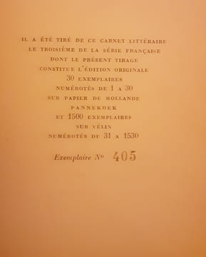 Merveille de la mort
Carnets littéraires serie francaise. Gilbert mauge