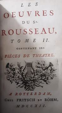 Les Oeuvres du Sr Rousseau, Tome I contenant ses poësies, il manque de la page 288 à 365 . Tome II contenant ses pièces de théâtre : Jason, Tragédie - ...