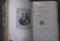 Pensées de B.Pascal
Pensees de B. Pascal (edition de 1670) Precedees d'un avant propos et suivies de notes et de variantes. Portrait grave a l'eau fort par Gaucherel 1874.
