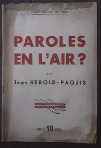 Paroles en l’air