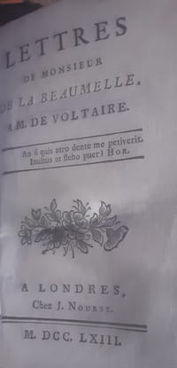 Lettres de Monsieur de la Beaumelle, a M. de Voltaire.
De M. de La Beaumelle