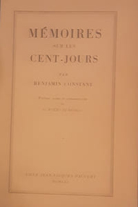 Mémoires sur les cent jours 