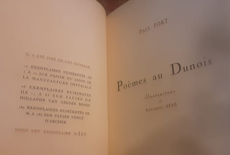 Poemes au dunois. Paul fort