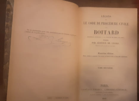Leçons sur le code de procédure civile Boitard 4ème edition . Gustave de Linage